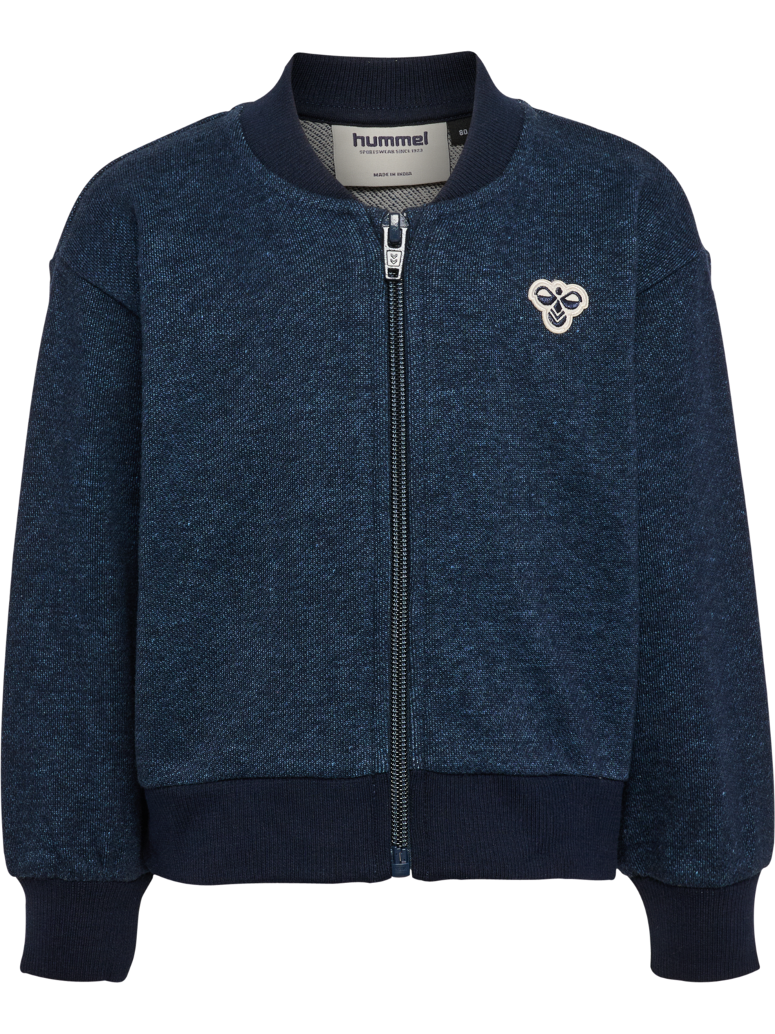 hmlMINI LOOSE DNM ZIP JACKET BEE, DRESS BLUES, packshot