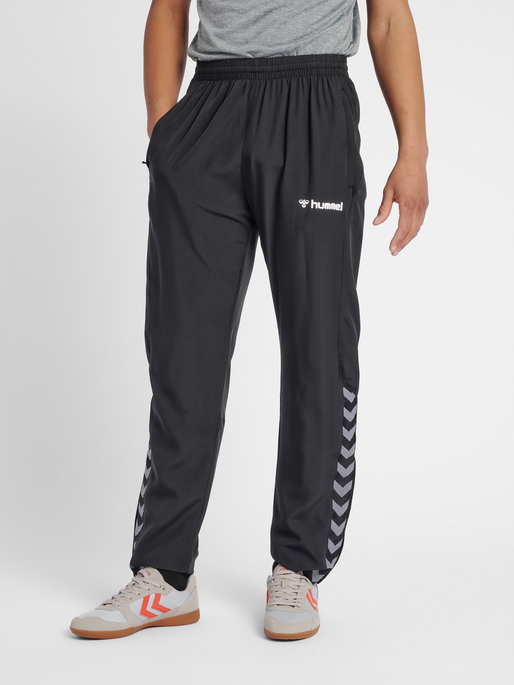 hmlAUTHENTIC MICRO PANT, BLACK/WHITE, model