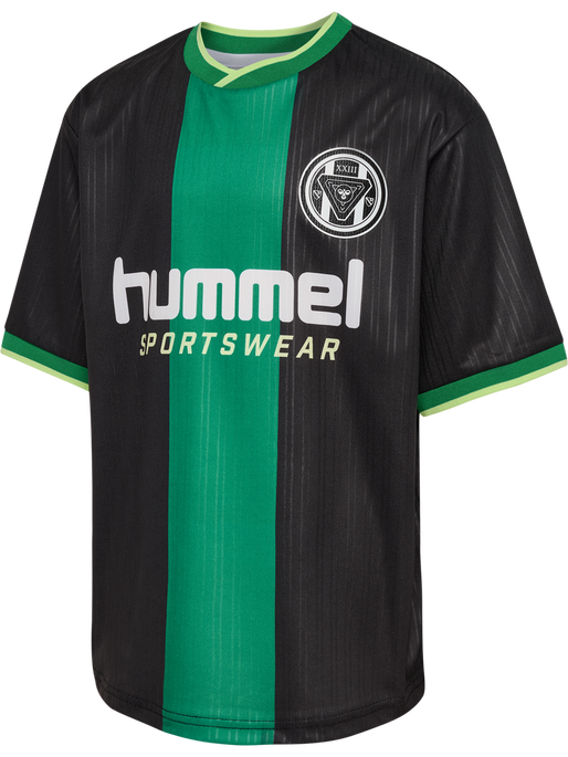 hmlJR LOOSE BALL  JERSEY S/S SET, BLACK, packshot