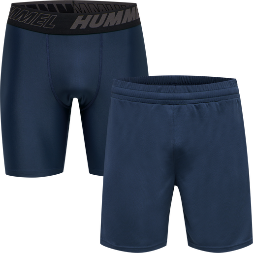 hmlTE TOPAZ 2-PACK SHORTS SET, INSIGNIA BLUE, packshot