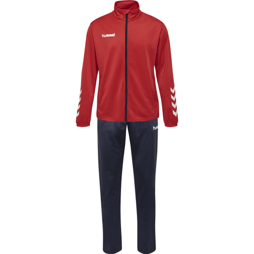 hmlPROMO KIDS POLY SUIT, TRUE RED/MARINE, packshot
