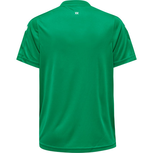 hmlCORE XK STRIPED JERSEY S/S KIDS, JELLY BEAN/WHITE, packshot