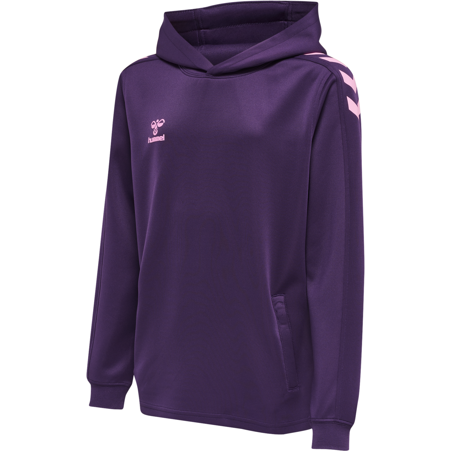 hmlCORE XK POLY KIDS SWEAT HOODIE, ACAI, packshot