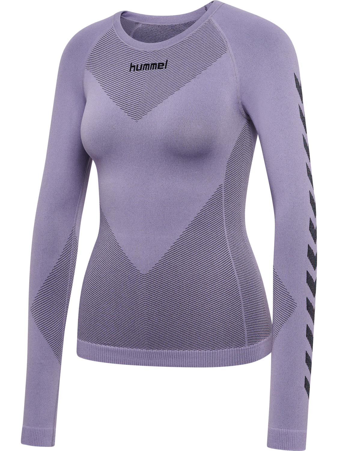 HUMMEL FIRST SEAMLESS JERSEY L/S W, LAVENDER MELANGE, packshot