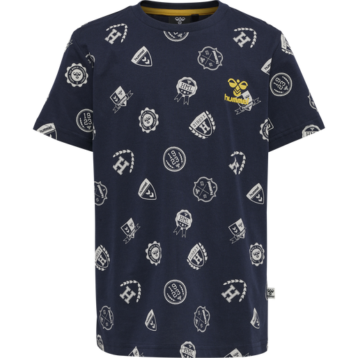 hmlART T-SHIRT S/S, BLACK IRIS, packshot