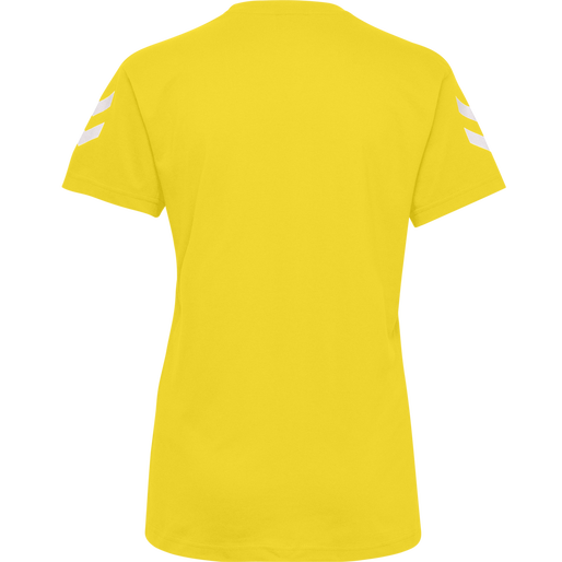 HUMMEL GO COTTON T-SHIRT WOMAN S/S, SPORTS YELLOW, packshot