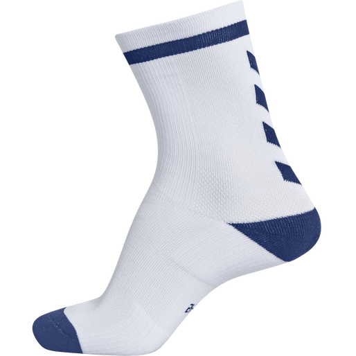 ELITE INDOOR SOCK LOW, WHITE/TRUE BLUE, packshot