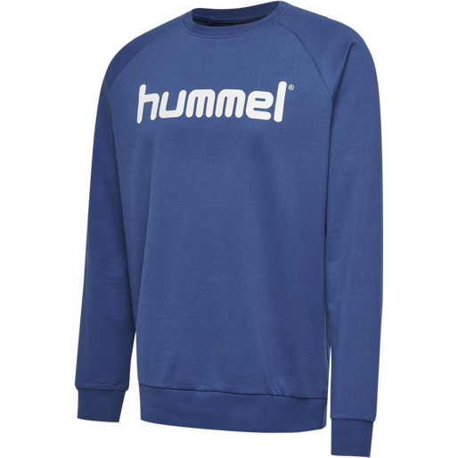 HUMMEL GO KIDS COTTON LOGO SWEATSHIRT, TRUE BLUE, packshot