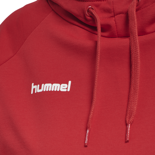 HMLGO COTTON HOODIE WOMAN, TRUE RED HMLGO COTTON HOODIE WOMAN, TRUE RED, packshot