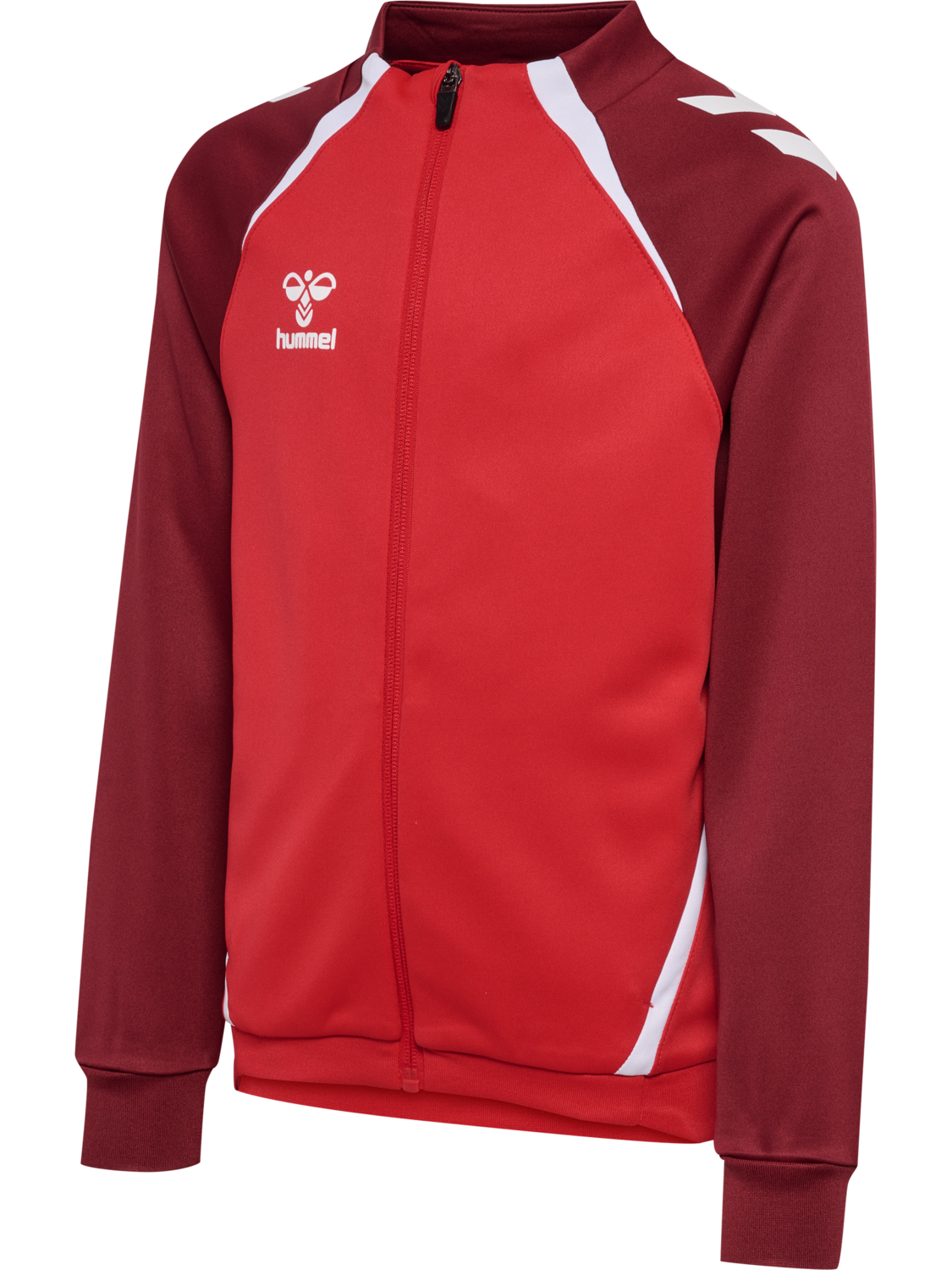 hmlLEAD 2.0 TRACK ZIP JACKET KIDS, TRUE RED/MAROON, packshot