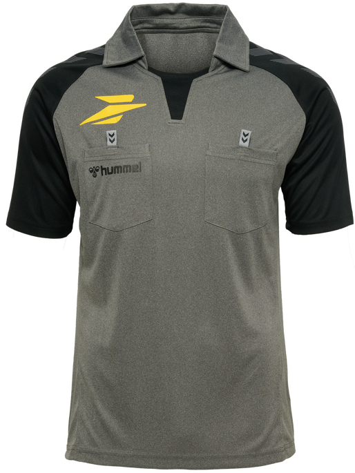 FFHB REFEREE JERSEY S/S, GREY MELANGE, packshot