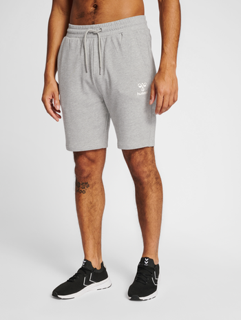 hmlICONS REGULAR SHORTS, GREY MELANGE, model