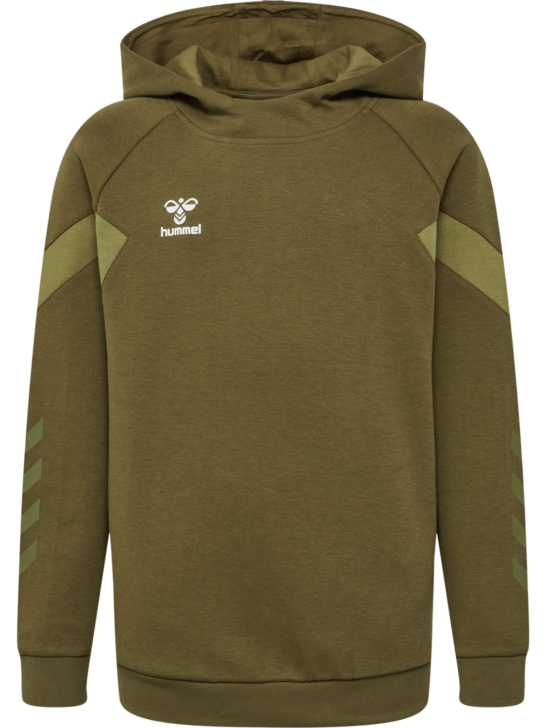 hmlTRAVEL SWEAT HOODIE KIDS, MILITARY OLIVE, packshot
