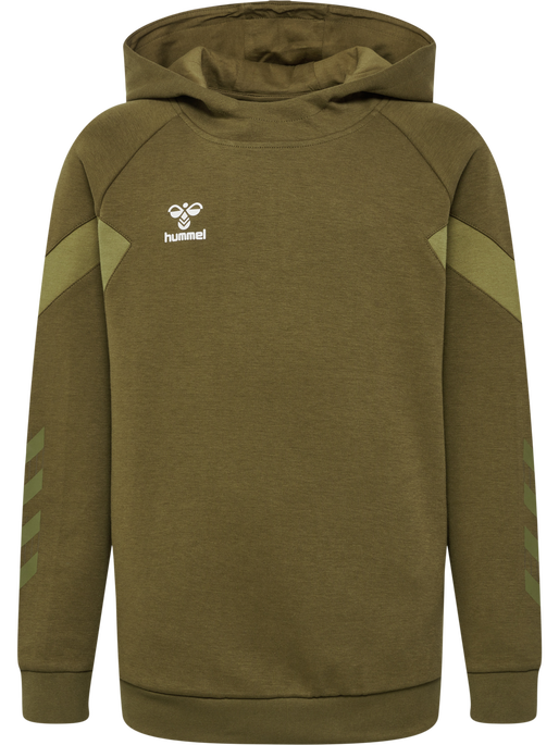 hmlTRAVEL SWEAT HOODIE KIDS, MILITARY OLIVE, packshot