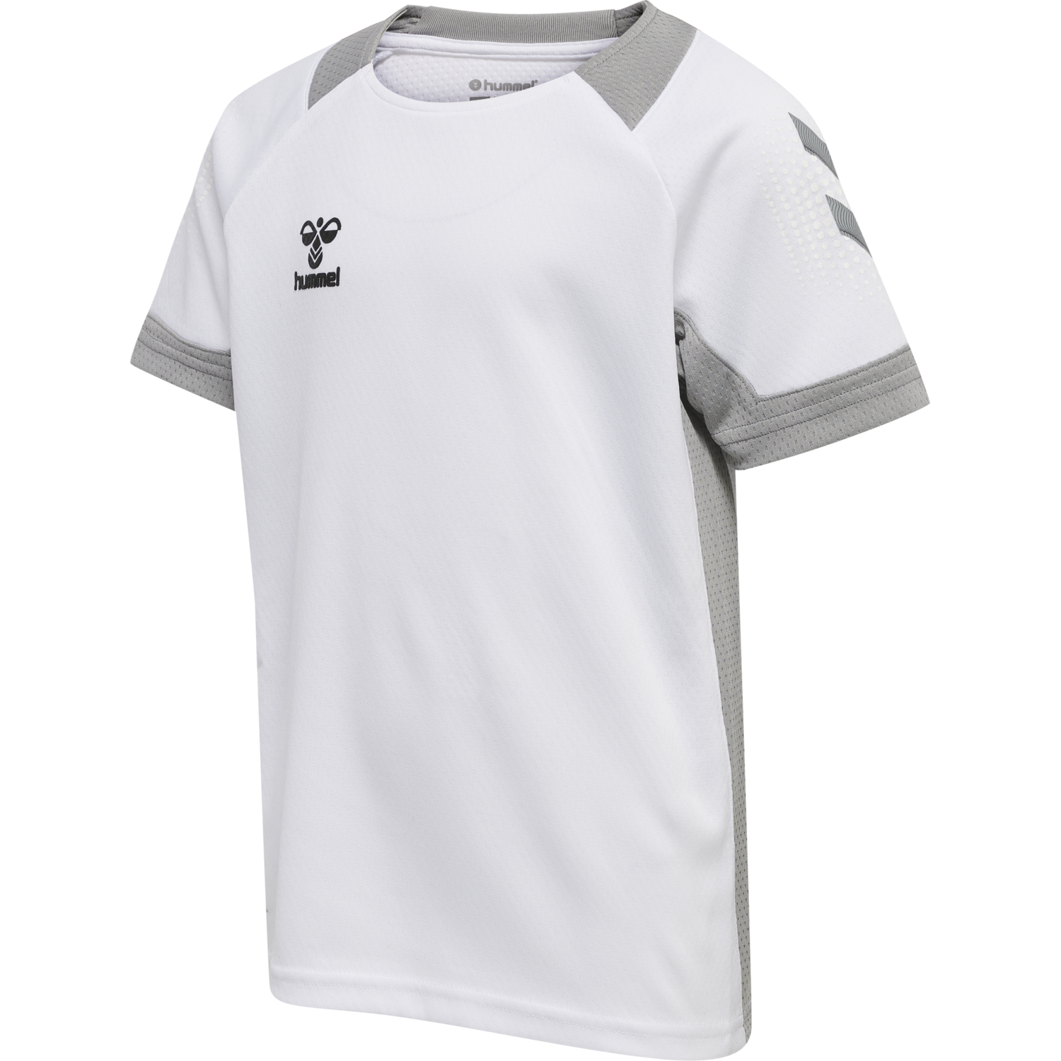 hmlLEAD S/S POLY JERSEY KIDS, WHITE, packshot