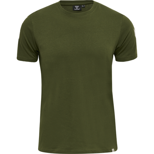 hmlLEGACY CHEVRON T-SHIRT, RIFLE GREEN, packshot