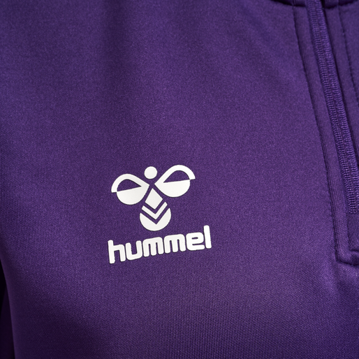 hmlCORE XK HALF ZIP SWEAT WOMAN, ACAI/WHITE, packshot