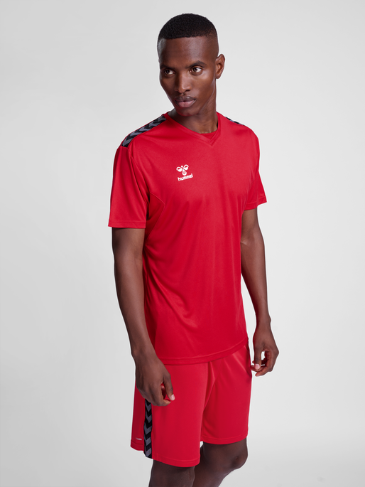 hmlAUTHENTIC PL JERSEY S/S, TRUE RED, model