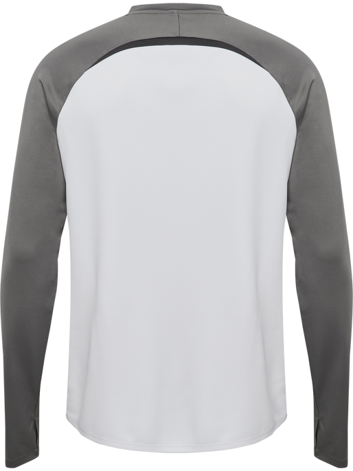 hmlLEAD 2.0 CREW SWEAT, WHITE/STEEL GRAY, packshot