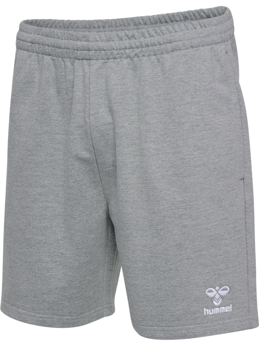 hmlGO 2.0 SWEATSHORTS, GREY MELANGE, packshot