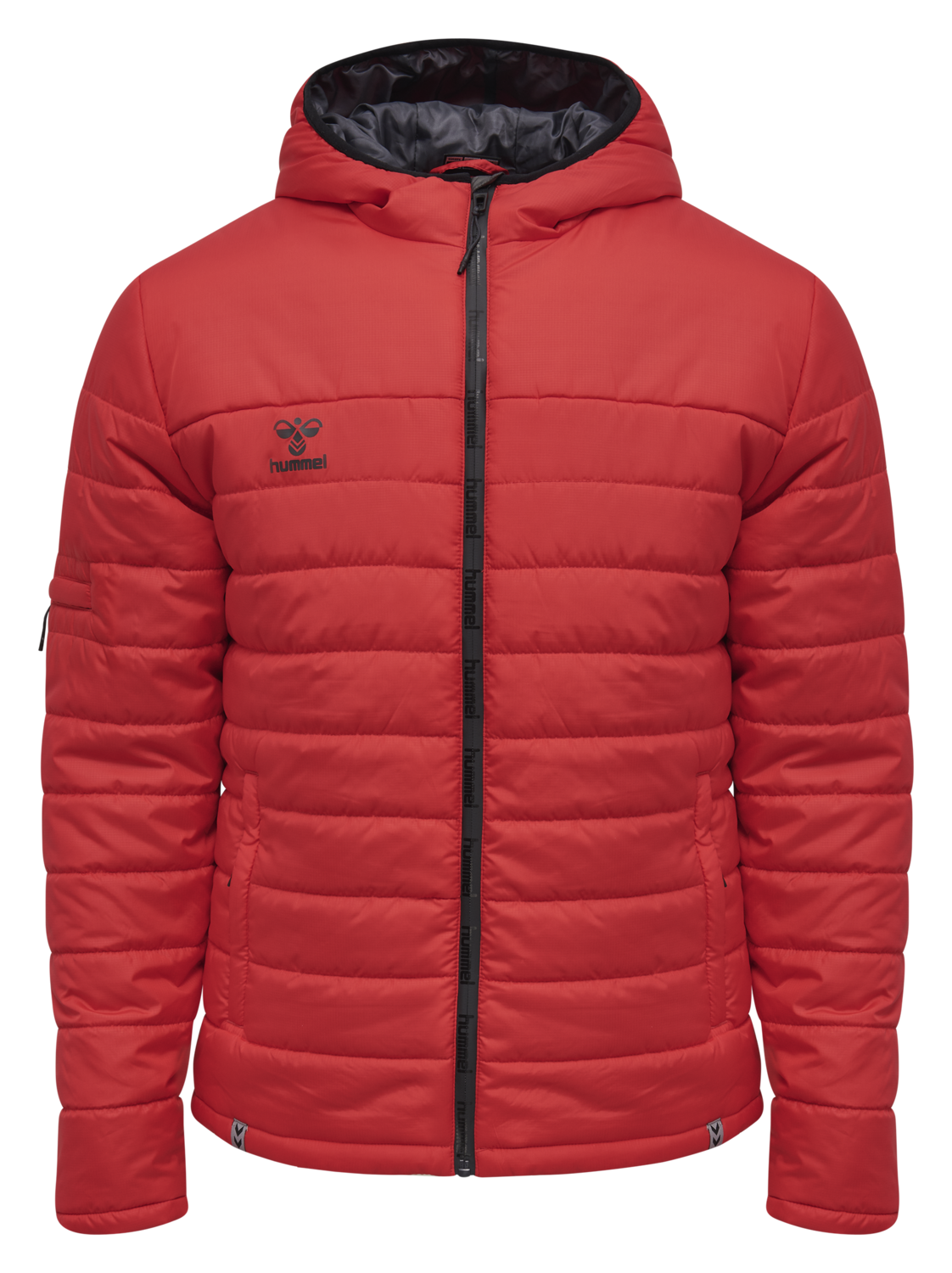 hmlNORTH QUILTED HOOD JACKET, TRUE RED, packshot