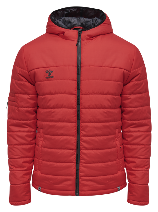 hmlNORTH QUILTED HOOD JACKET, TRUE RED, packshot
