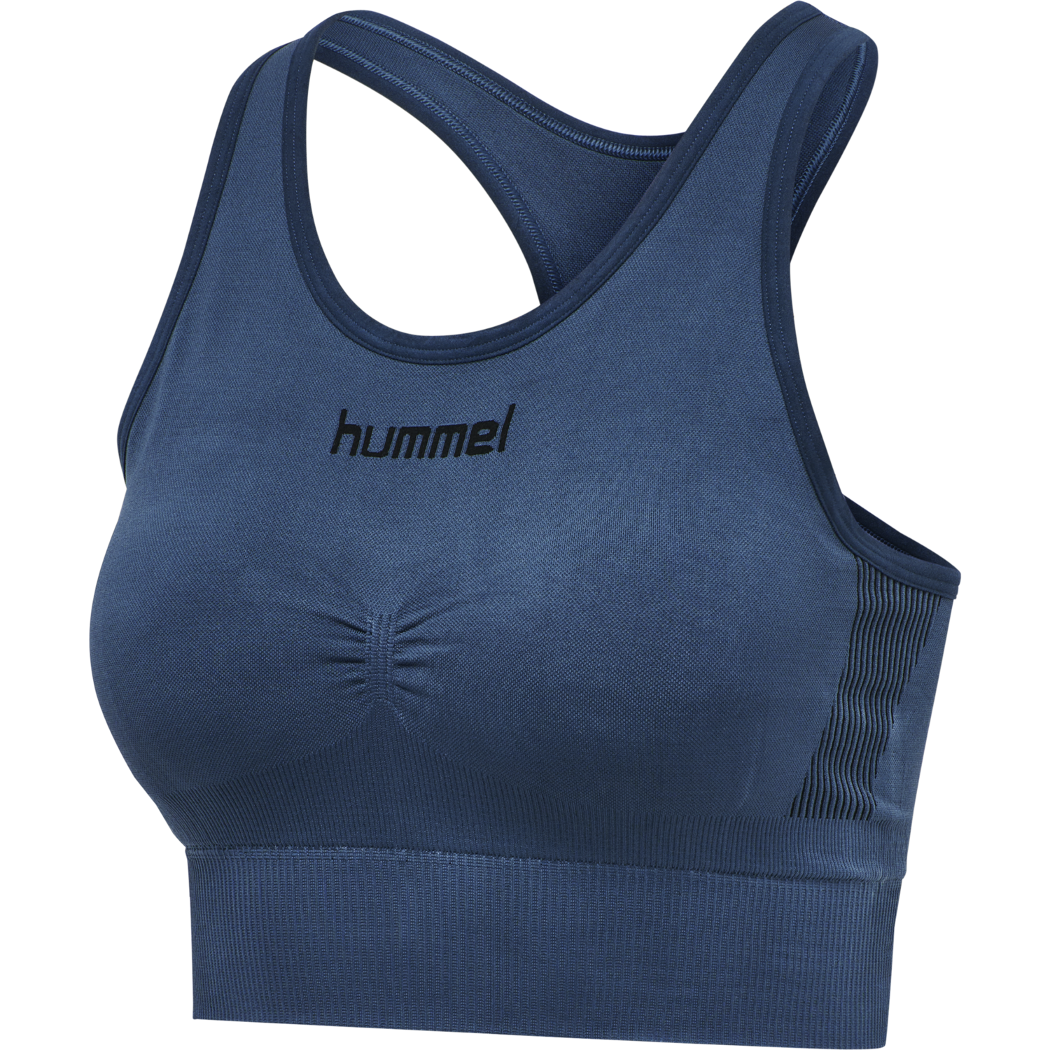 HUMMEL FIRST SEAMLESS BRA WOMAN, DARK DENIM, packshot