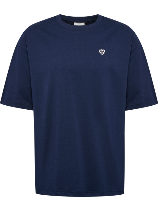 hmlLOOSE T-SHIRT BEE S/S, DRESS BLUES, packshot