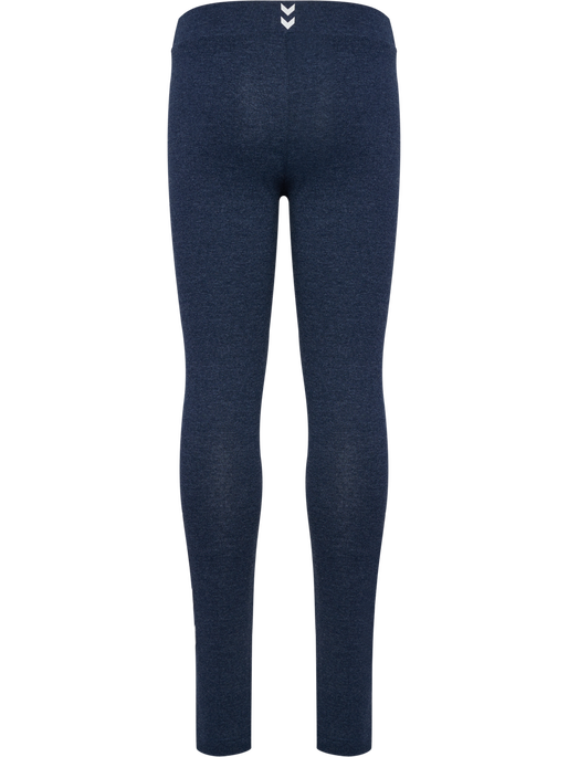 hmlJR LOGO TIGHTS, DRESS BLUE MELANGE, packshot