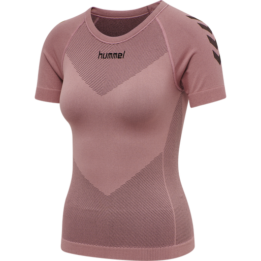 HUMMEL FIRST SEAMLESS JERSEY S/S WOMAN, DUSTY ROSE HUMMEL FIRST SEAMLESS JERSEY S/S WOMAN, DUSTY ROSE, packshot
