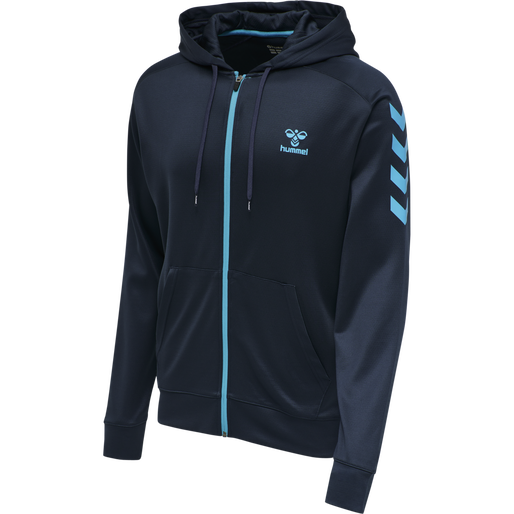 hmlACTION POLY ZIP HOODIE, 8553, packshot