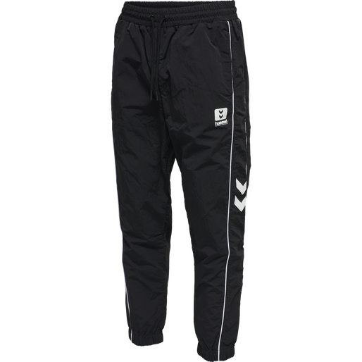 hmlLGC WALTER WOV REGULAR PANTS, BLACK, packshot