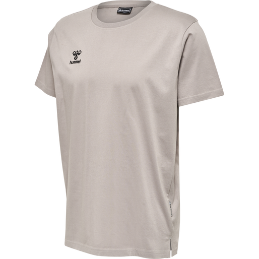 hmlMOVE GRID COTTON T-SHIRT S/S, ASH, packshot