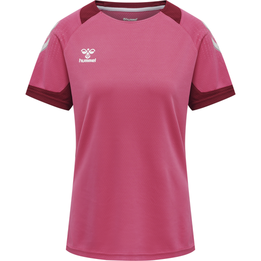 hmlLEAD WOMENS S/S POLY JERSEY, RASPBERRY SORBET, packshot