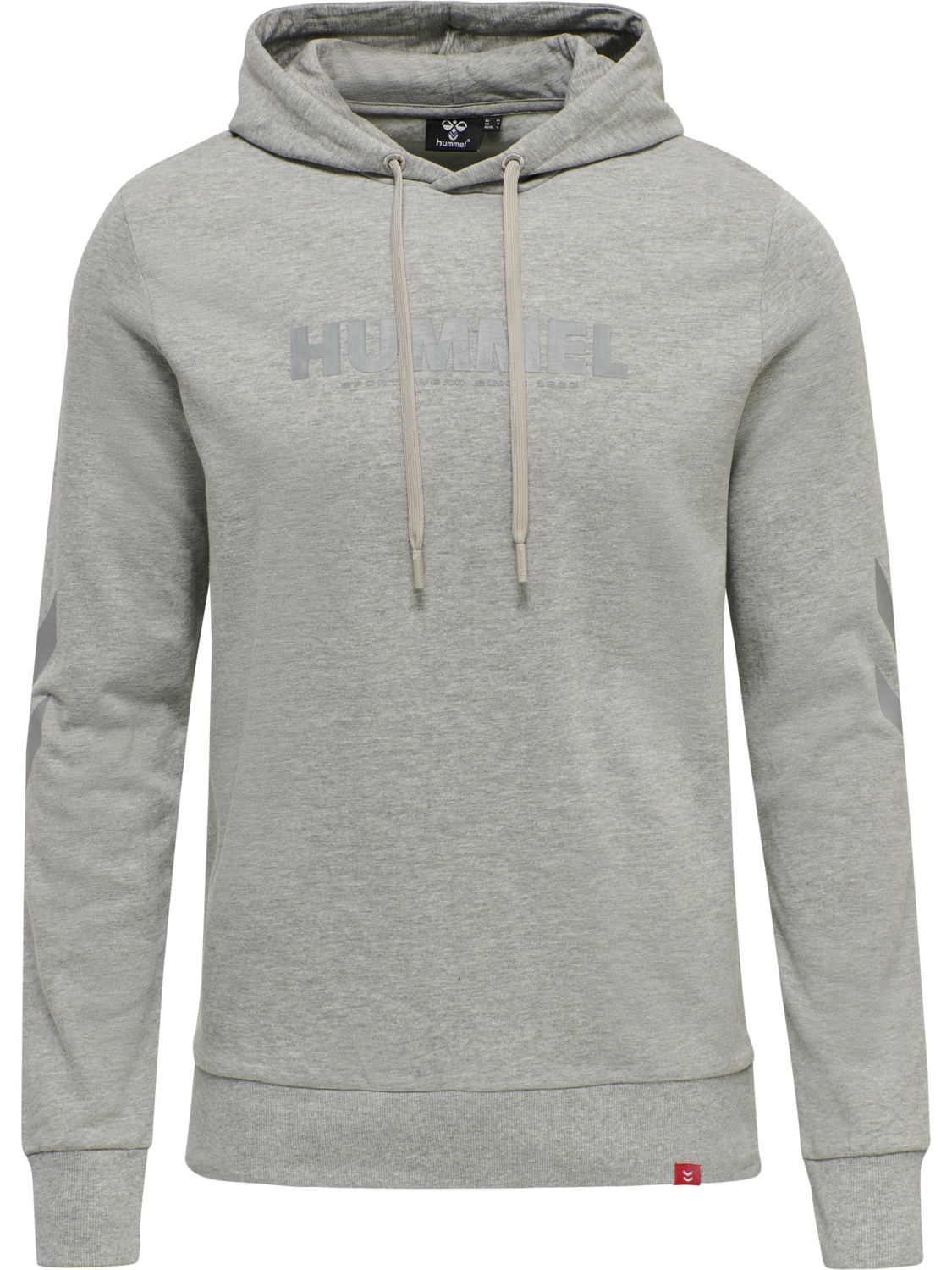 hmlLEGACY LOGO HOODIE, GREY MELANGE, packshot