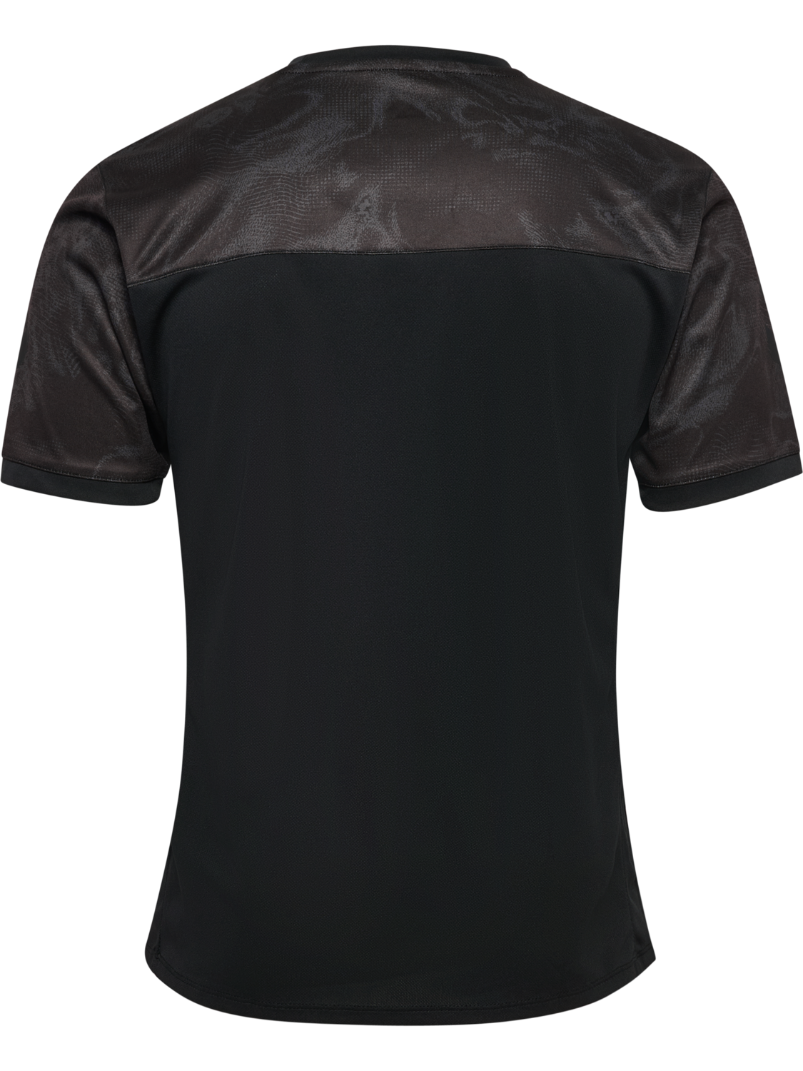 hmlBLAZE CLUB 26 GRAPHIC TEE, BLACK/ASPHALT, packshot
