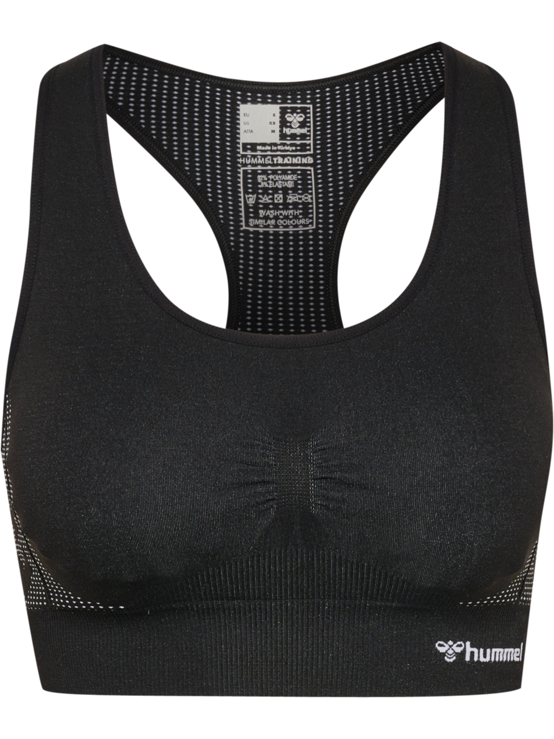 hmlMT SHAPING SEAMLESS PADDED BRA, BLACK, packshot