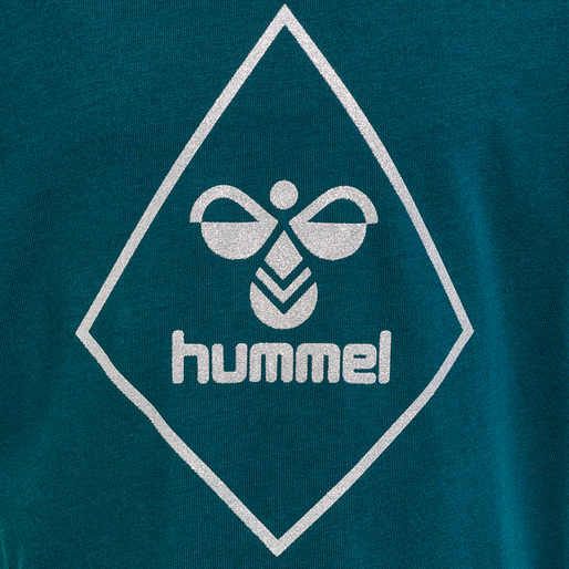 hmlLUNA T-SHIRT S/S, !DEEP TEAL, packshot