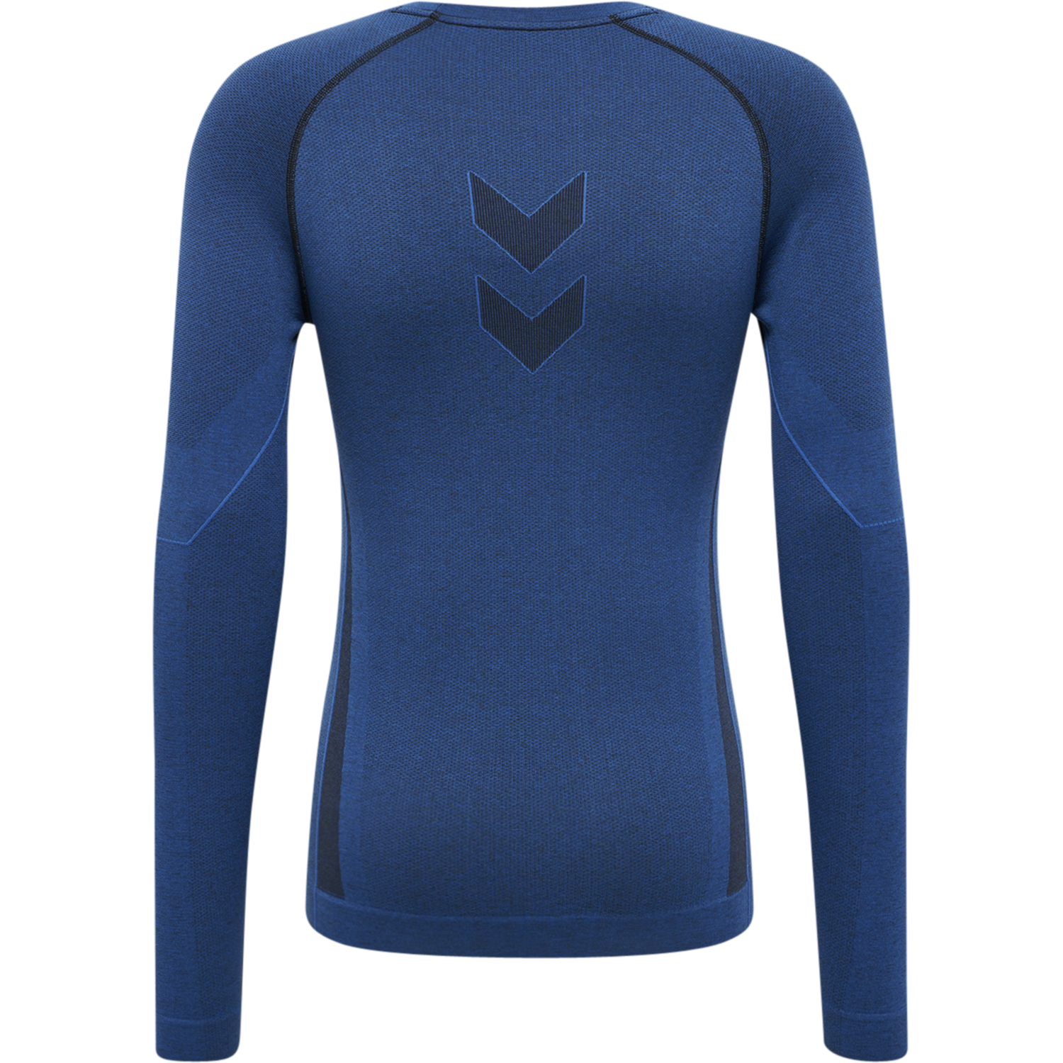 hmlTE MIKE SEAMLESS T-SHIRT L/S, INSIGNIA BLUE/BLACK MELANGE, packshot