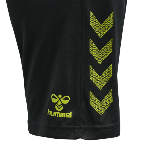 hmlCORE XK POLY SHORTS KIDS, BLACK/LIME POPSICLE, packshot