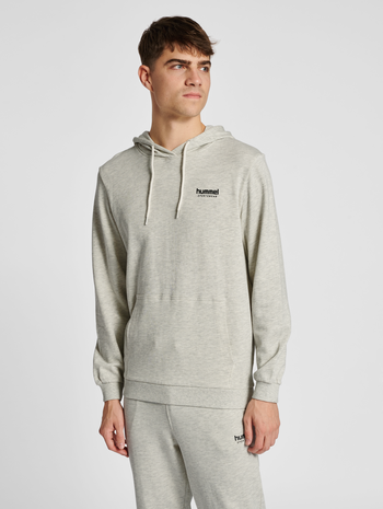 hmlLGC GABE HOODIE, TOFU MELANGE, model