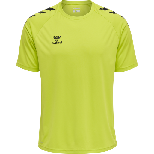 hmlCORE XK CORE POLY T-SHIRT S/S, LIME POPSICLE, packshot