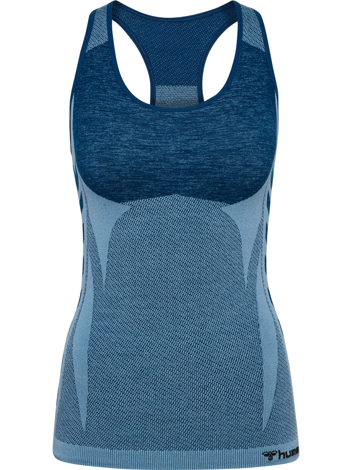 hmlCLEA SEAMLESS TOP, NAVY PEONY/FADED DENIM, packshot