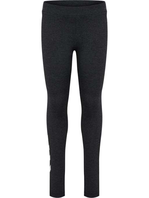 hmlJR LOGO TIGHTS, BLACK MELANGE, packshot
