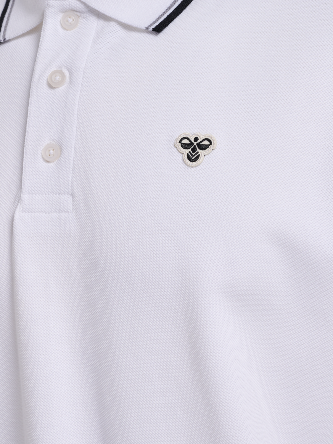 hmlLOOSE POLO SHIRT S/S BEE, WHITE, packshot