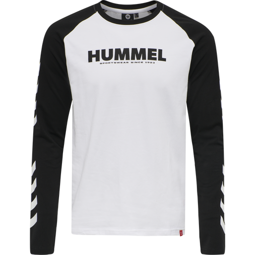 hmlLEGACY BLOCKED T-SHIRT L/S, WHITE, packshot