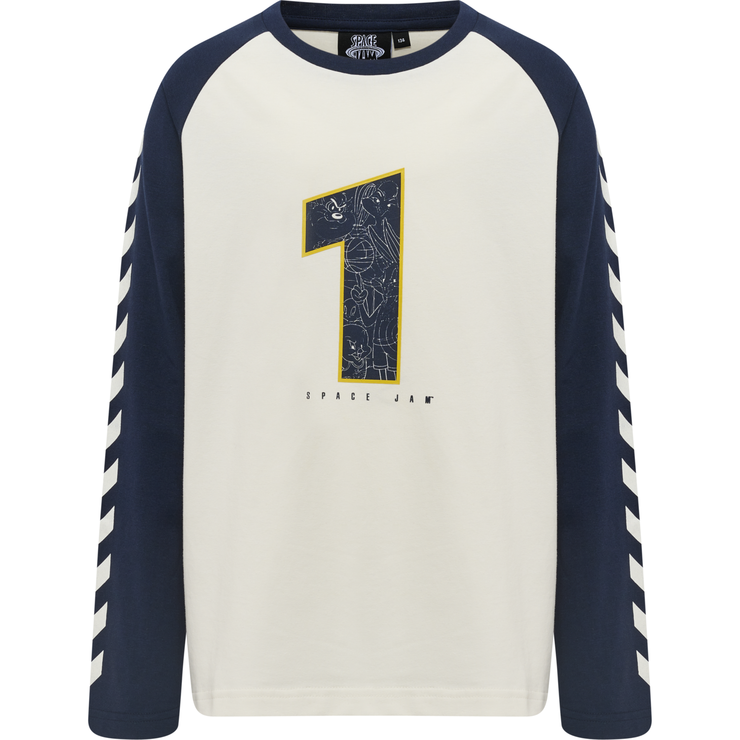 hmlSPACE JAM BOYS T-SHIRT L/S, MARSHMALLOW, packshot