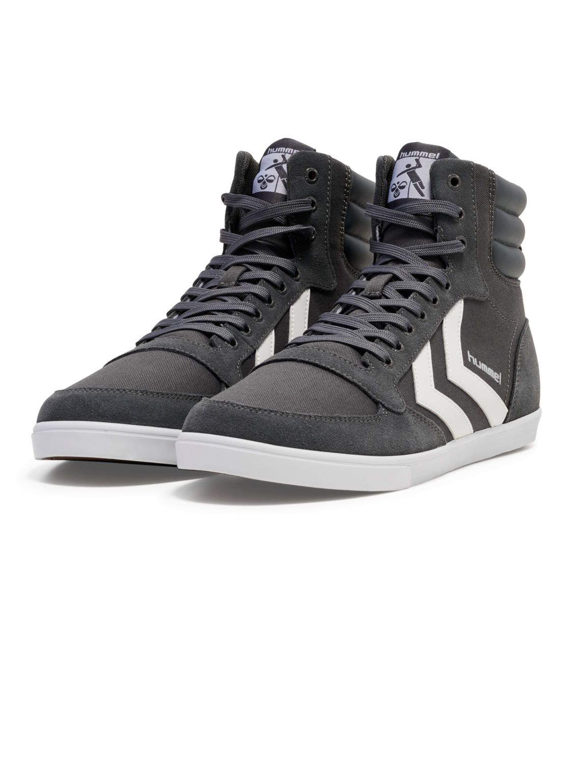 HUMMEL SLIMMER STADIL HIGH, CASTLE ROCK/WHITE KH, packshot