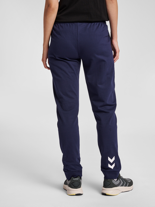 HUMMEL GO COTTON PANTS WOMAN, MARINE, model