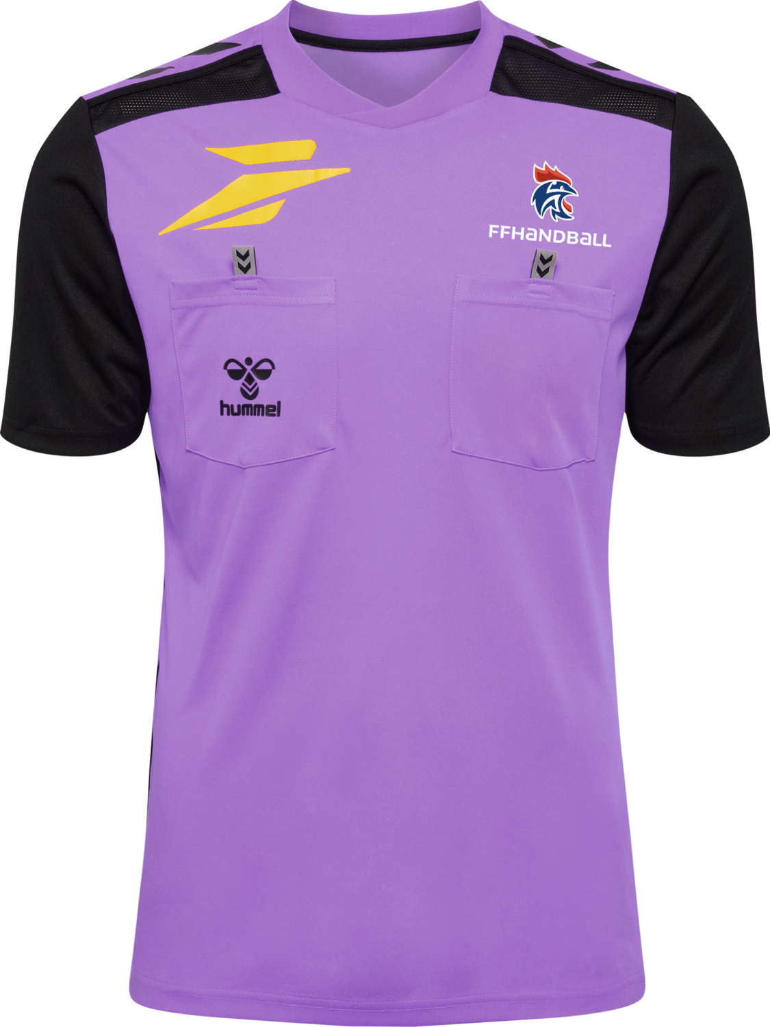 FFHB NEW REFEREE JERSEY S/S, SAND VERBENA WO SPONSOR, packshot